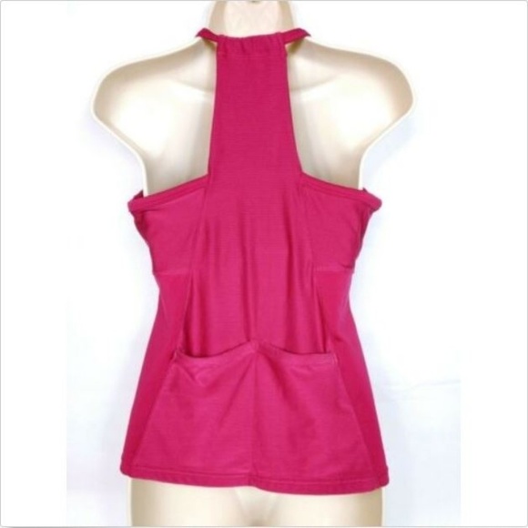 Athleta Women's Racerback Tank Top Pink Solid Medium - Picture 3 of 6